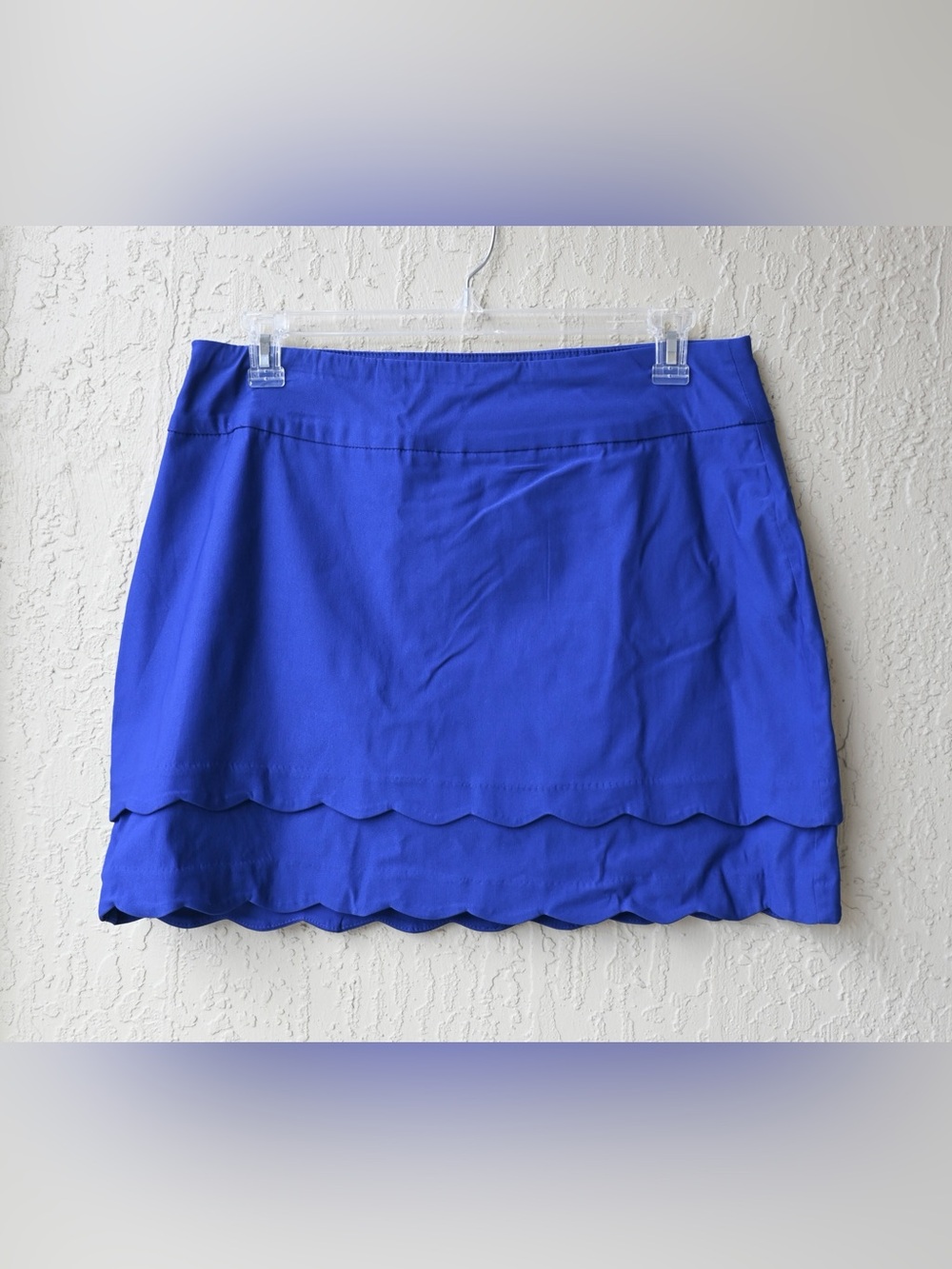 Crown & Ivy Royal Blue Skort with Scallop Detail